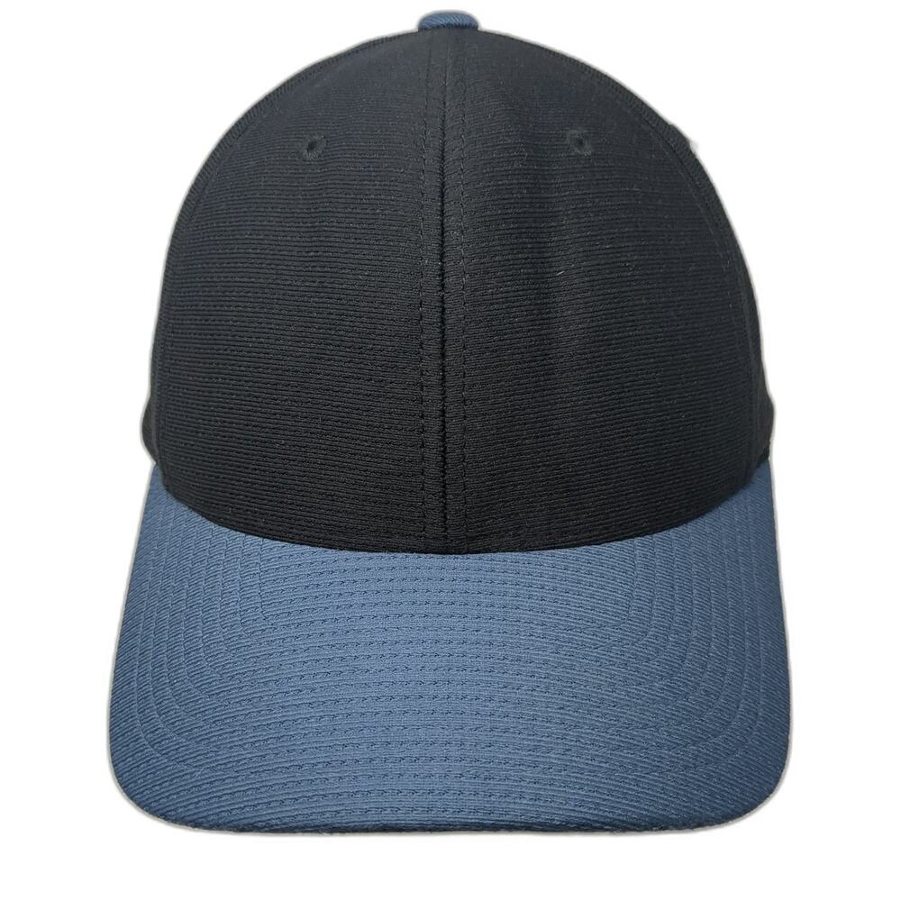 TravisMathew Snapback Hat Black Blue One Size Flexfit 110 Perforated Logo Tech